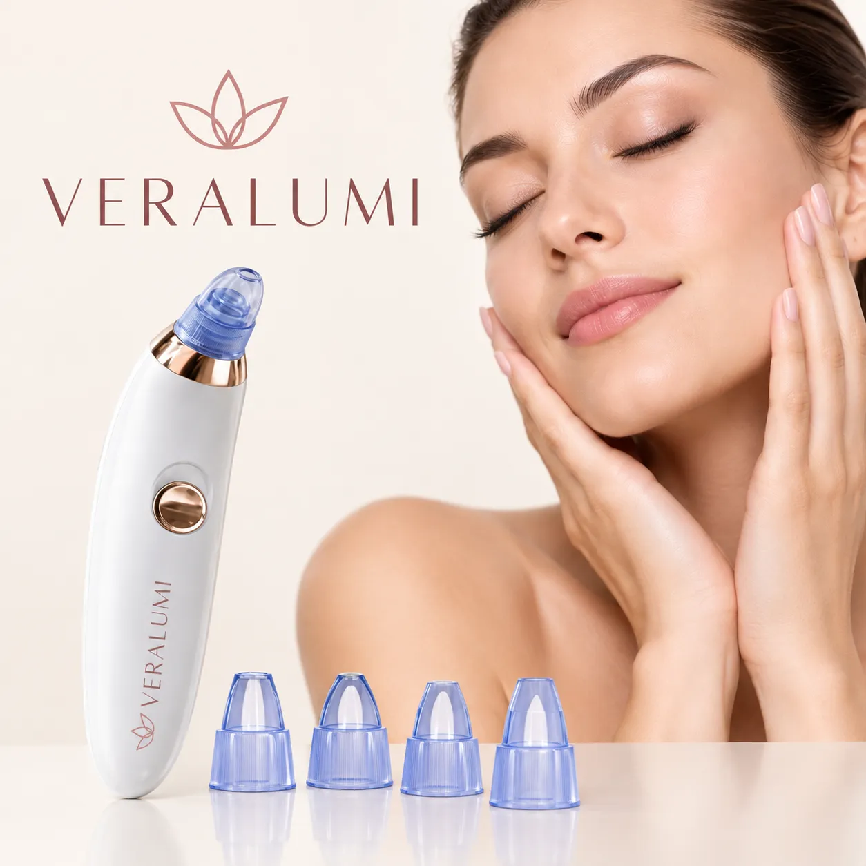 Tira-Cravos Elétrico com 4 Bicos de Sucção — Limpeza Facial em Casa